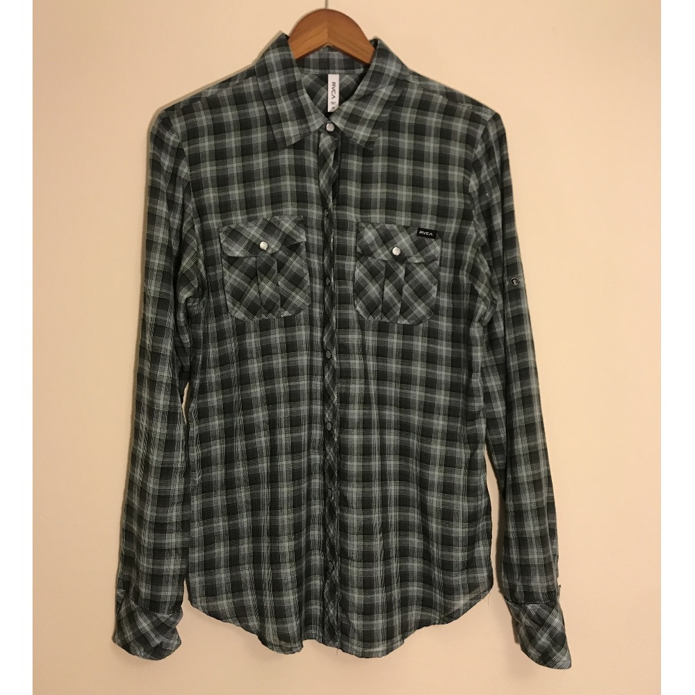 RVCA Plaid Button Down Shirt